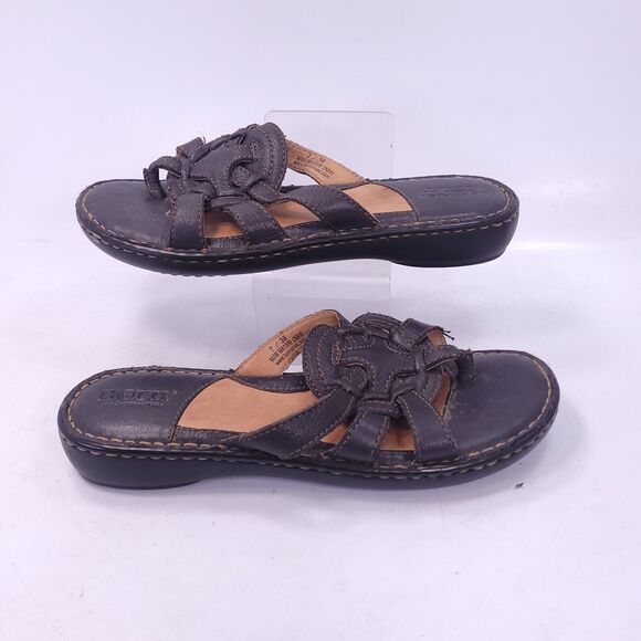 Born Slip On Casual Flip Flop Sandal Womens Size 7 38 W61899 Brown - Picture 6 of 8